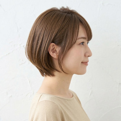 【小顔効果◎】大人可愛い内巻きナチュラルショートボブ