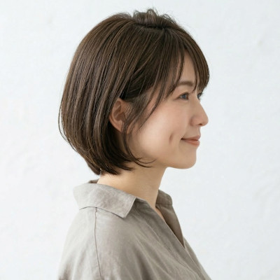 大人可愛い◎小顔ショートボブ