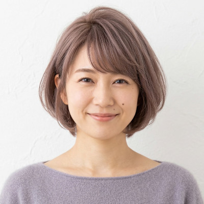 【透明感】大人ラベンダーベージュの丸みショートボブ