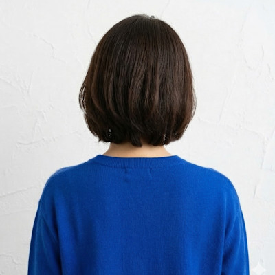 お手入れ簡単。40代の大人上品ショート。ひし形シルエット