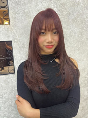 大人ガーリー/似合わせカット/ミディアムレイヤー