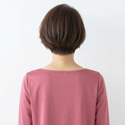 【小顔効果◎】40代大人女性の丸みショートボブ