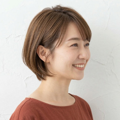 大人女性の上品ショートボブ【小顔効果◎】