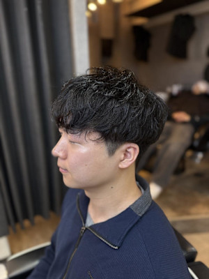 刈り上げマッシュ×ニュアンスパーマ/無造作パーマ