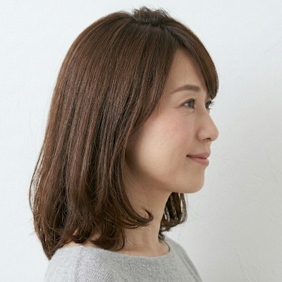 大人の艶ベージュ×ふんわりロブ【白髪・細毛悩みにも対応】