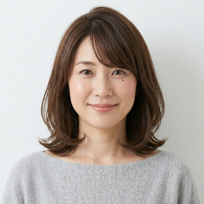 大人の艶ベージュ×ふんわりロブ【白髪・細毛悩みにも対応】