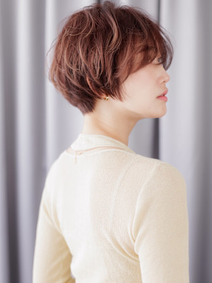 ブリーチなし大人美人抜け感クールショートマッシュ20代30代