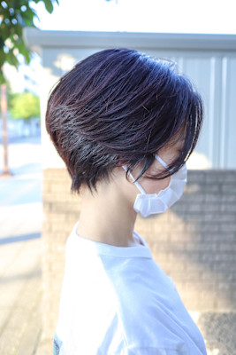 ◎30代ショート×前髪なしでクールビューティー