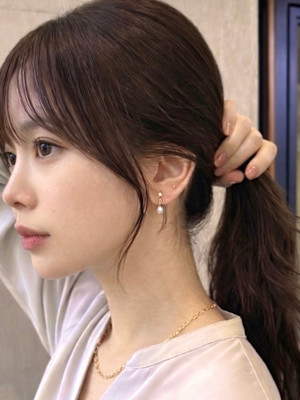 【結んでも可愛い】顔周りカット　薬院/今泉