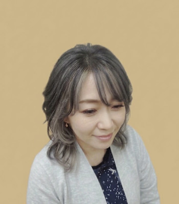 フェイスフレーミングカラー+白髪ぼかし