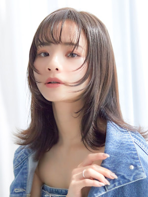 【La fith】暗髪カラー×外ハネボブ×シースルーバング