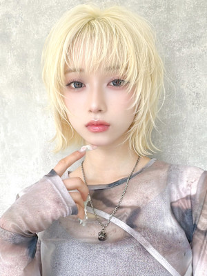 【La fith】外ハネボブ×ケアブリーチ×ホワイトブロンド