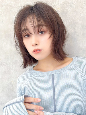 【La fith】くびれボブ×レイヤーカット×ココアベージュ