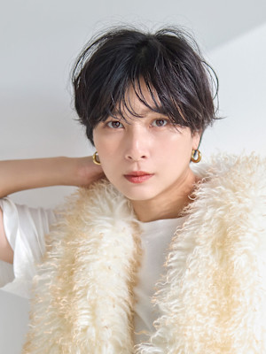 【La fith】マッシュショート×黒髪×シースルーバング