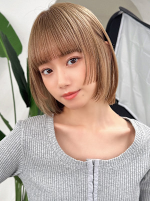 【La fith】切りっぱなしボブ×姫カット×ケアブリーチ