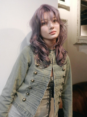 ラベンダーカラー レイヤーカット