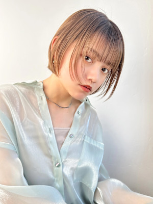 【La fith】シルキーベージュ×ぱつっとボブ