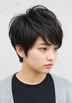 ハイレイヤーウルフ/ダークアッシュ/大人可愛い/ボーイッシュ