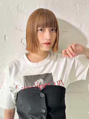 【La fith】切りっぱなしボブ×ケアブリーチ×ストレート