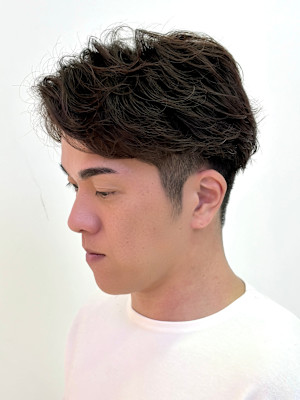 強めのフェザーパーマ