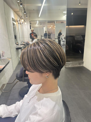 ハイライト×ハンサムショート