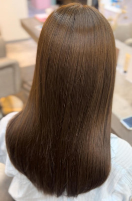 ハッシュカット/顔周りカット/ダークブラウン/シャギーカット