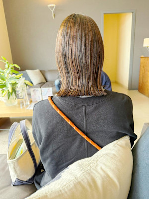 ブリーチ無し、ハイライトで白髪ぼかし