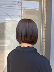 【スタイル】切りっぱなしボブ×ツヤ髪スタイル