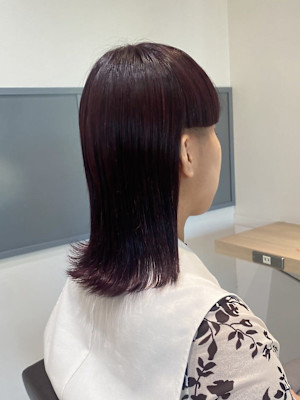【スタイル】チェリーレッド×ツヤ髪スタイル