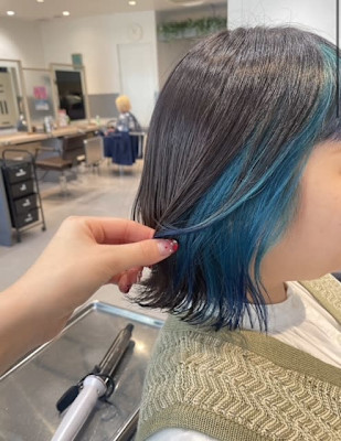 スカイブルー×インナーカラー