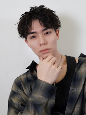 メンズカット×シャドウパーマ×ショートマッシュ