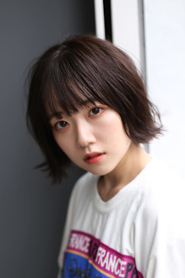 ボブ×外はね×シースルーバング