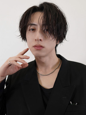 マッシュウルフ×センターパート×メンズカット