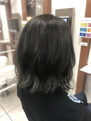 外はねボブ×ブルーアッシュ