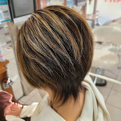 ハイライト×ウルフカット