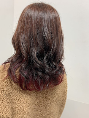 インナーカラー×レッド