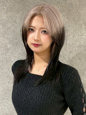 ダブルカラー ハイトーン シルバーカラー エンドカラー