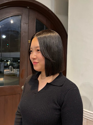 切りっぱなしボブ