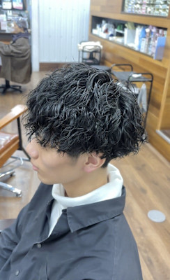 刈り上げマッシュツイストスパイラルパーマ