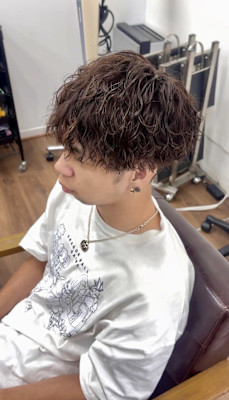 刈り上げマッシュ/ツイストスパイラルパーマ