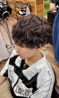 波巻きパーマ/波巻きマッシュ/刈り上げマッシュ