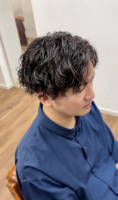 センターパート/ツイストスパイラルパーマ