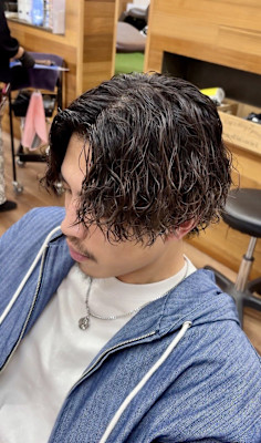 センターパート/ツイストスパイラルパーマ