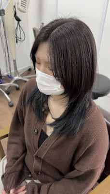 レイヤーカット/透明感カラー/グレージュ