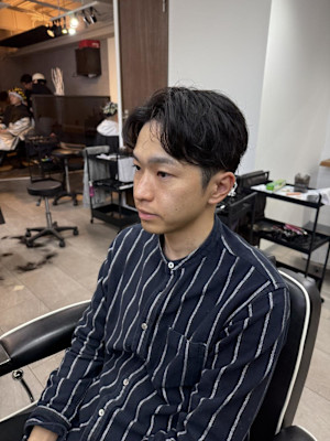 大宮/カット/短髪/毛流れ/センターパート