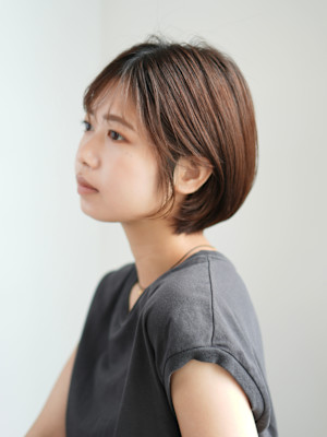 ショート・ボブ/丸顔/前髪あり/絶壁解消/20代/30代/