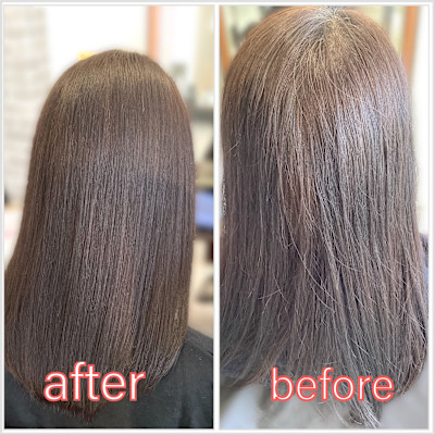 40代乾燥髪改善カラー