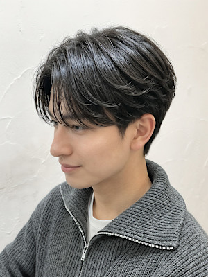 メンズカット×フェザーパーマ　