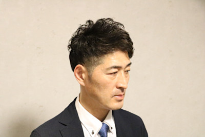 メンズビジネスショート×パーマ