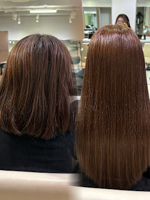 ボブからロングヘアに大変身♪